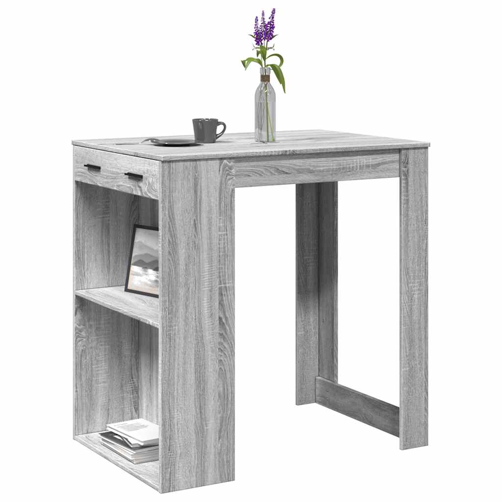 Tavolo da Bar Grigio Sonoma 102x70x103,5 cm in Truciolato 3309326
