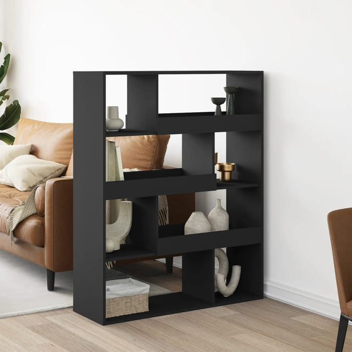 Libreria Nera 100x33x125,5 cm in Legno Multistrato 3309331