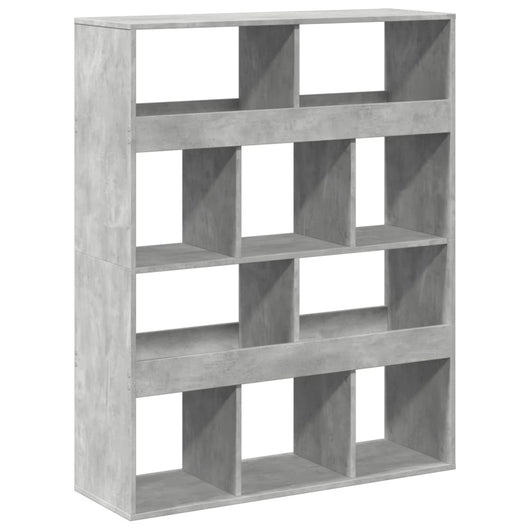 vidaXL Libreria Grigio Cemento 100x33x125,5 cm in Legno Multistrato