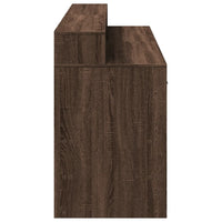 Scrivania con Luci LED Marrone Rovere 160x55x91 cm Multistrato