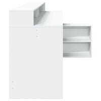 vidaXL Scrivania con Luci LED Bianca 200x104x91 cm in Truciolato