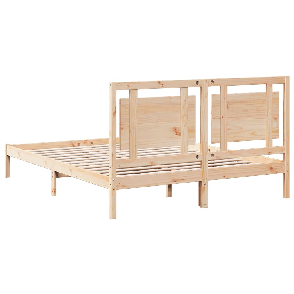 vidaXL Giroletto Extra Lungo senza Materasso 160x210 cm Legno Massello