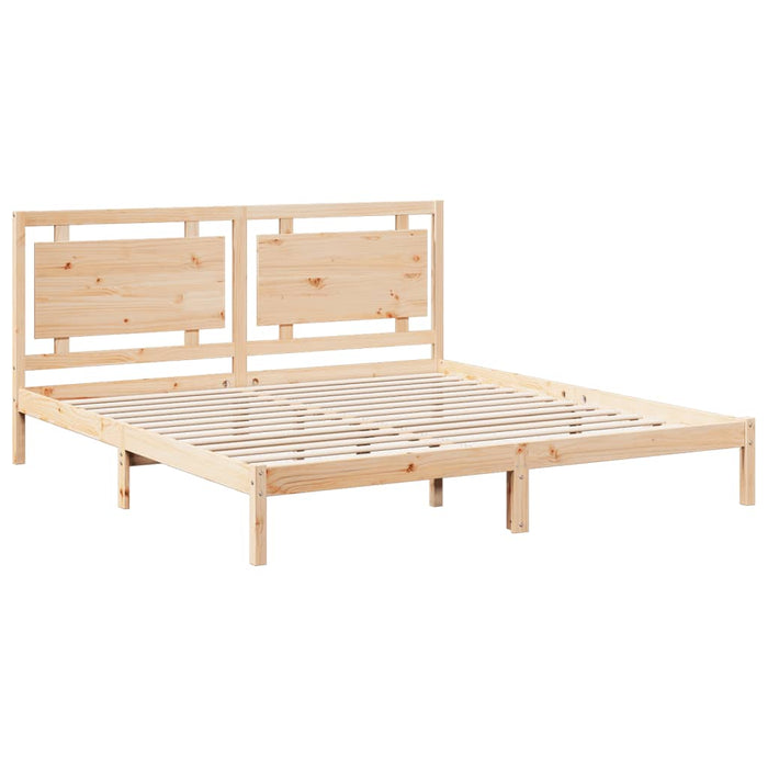 vidaXL Giroletto Extra Lungo senza Materasso 180x220 cm Legno Massello