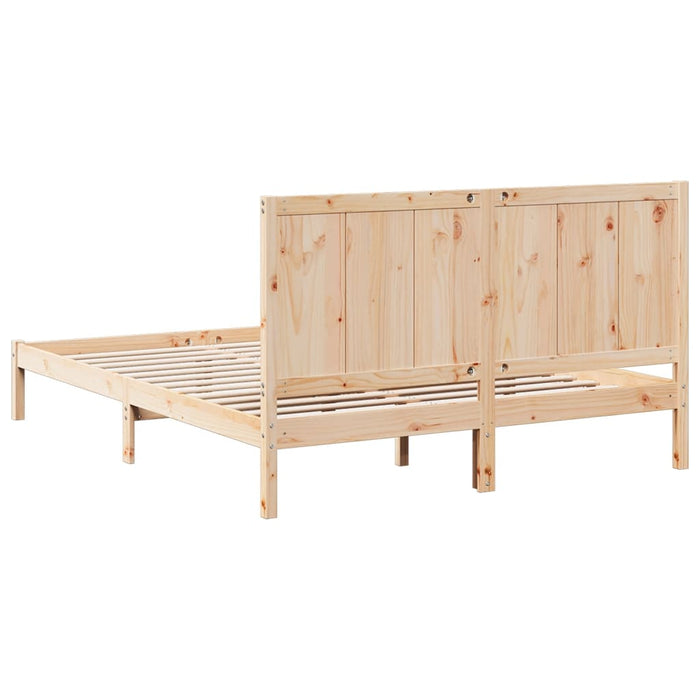 vidaXL Giroletto Extra Lungo senza Materasso 160x210 cm Legno Massello