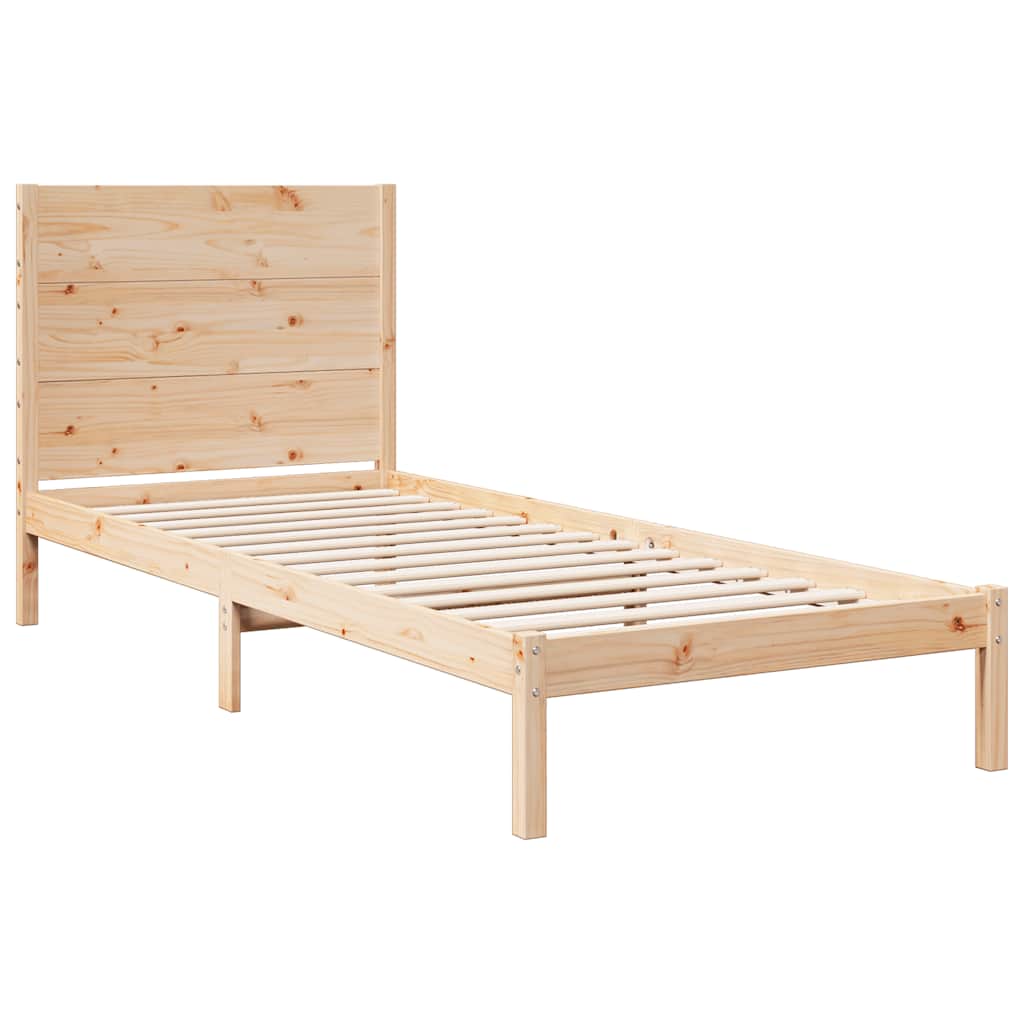 vidaXL Giroletto Extra Lungo senza Materasso 90x210 cm Legno Massello