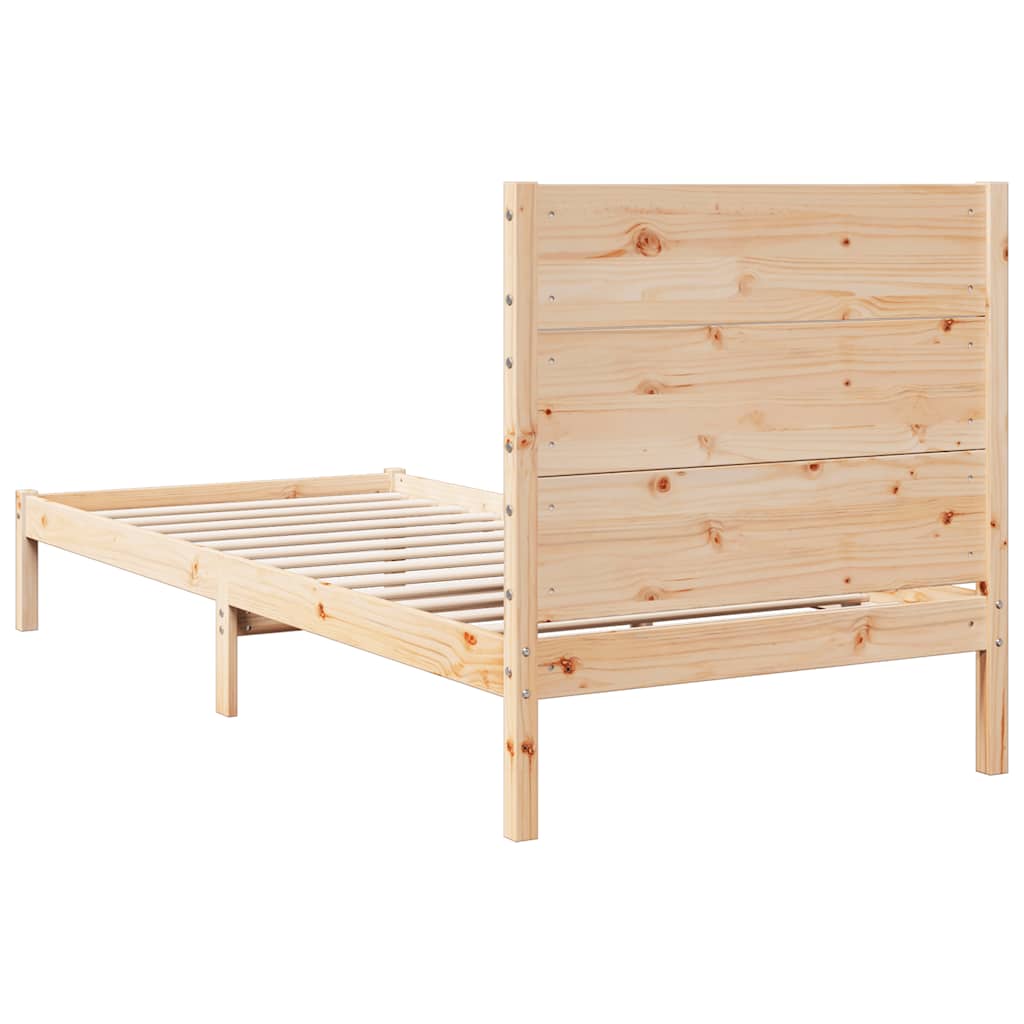 vidaXL Giroletto Extra Lungo senza Materasso 90x210 cm Legno Massello