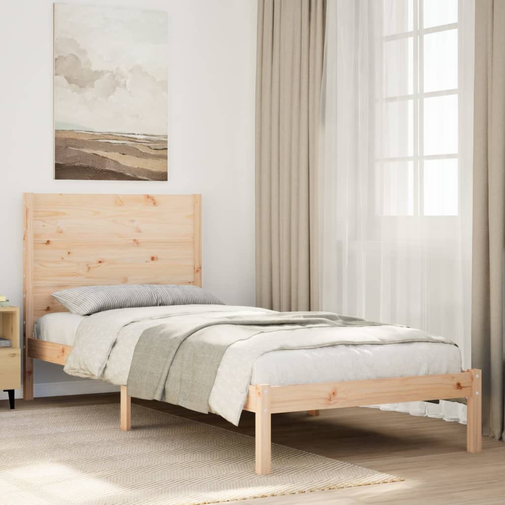 vidaXL Giroletto Extra Lungo senza Materasso 90x210 cm Legno Massello