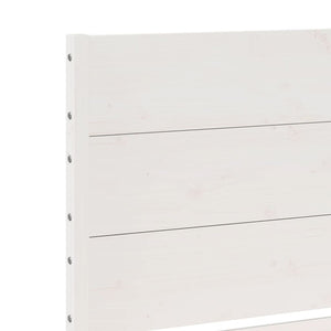 vidaXL Giroletto Extra Lungo senza Materasso Bianco 140x210cm Massello