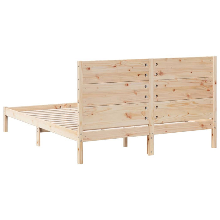 vidaXL Giroletto Extra Lungo senza Materasso 160x210 cm Legno Massello
