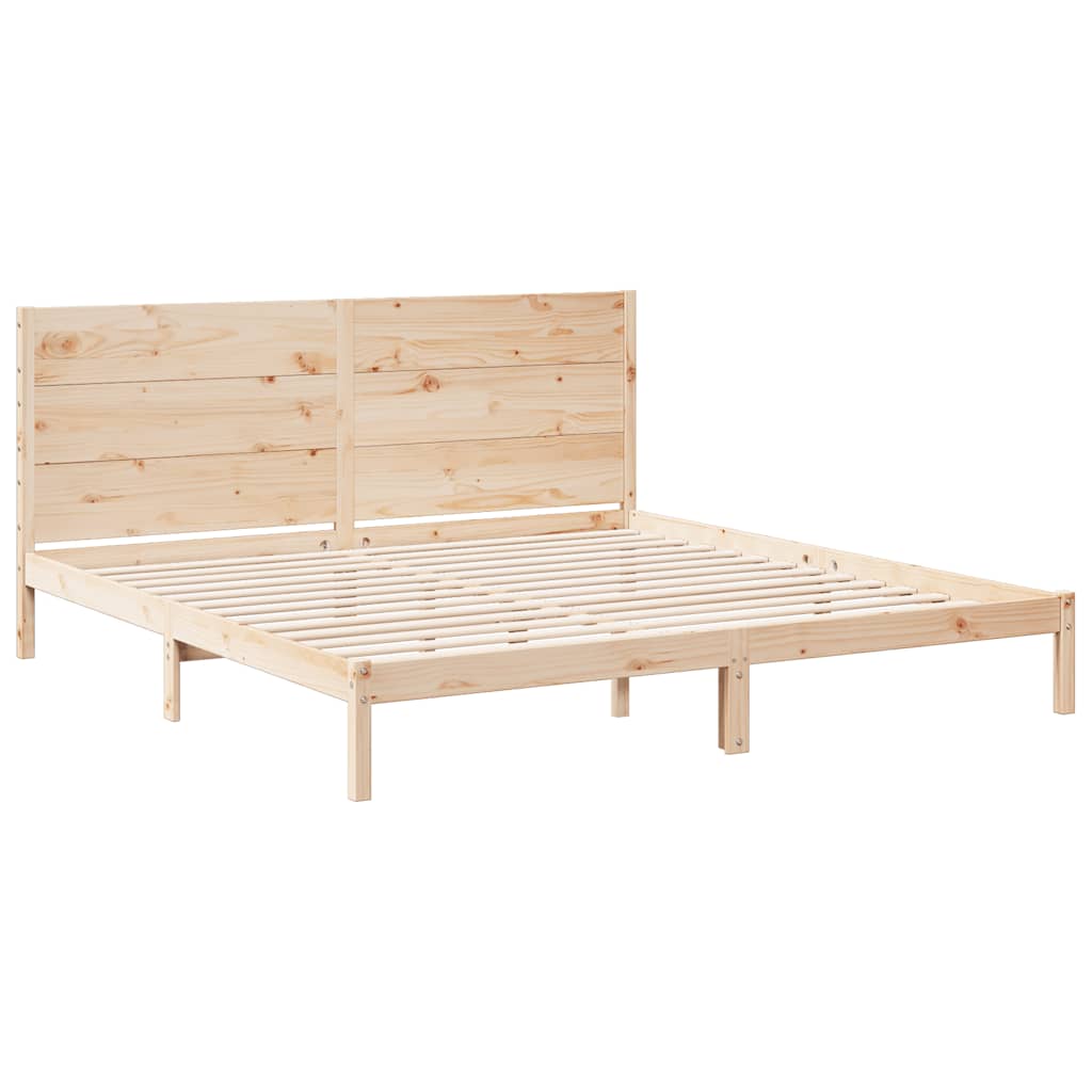 vidaXL Giroletto Extra Lungo senza Materasso 200x220 cm Legno Massello