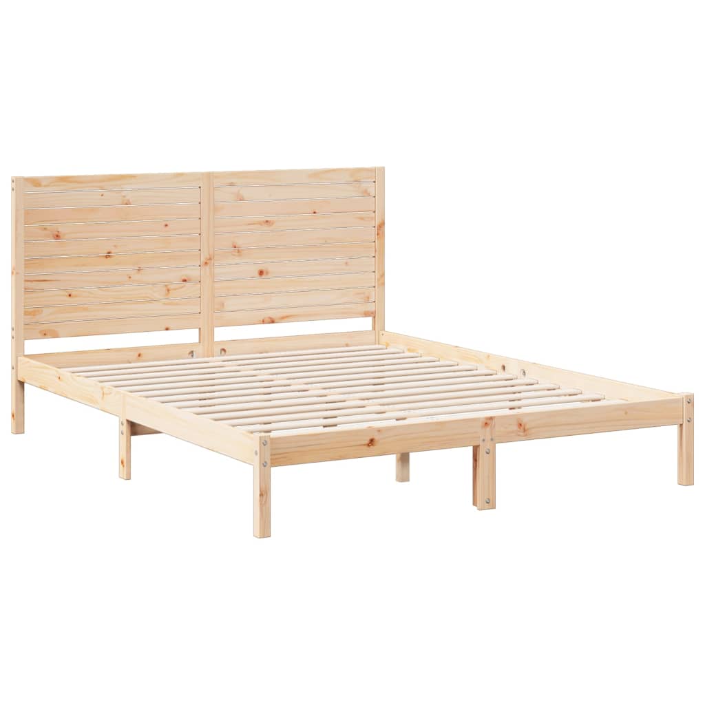 vidaXL Giroletto Extra Lungo senza Materasso 140x210 cm Legno Massello