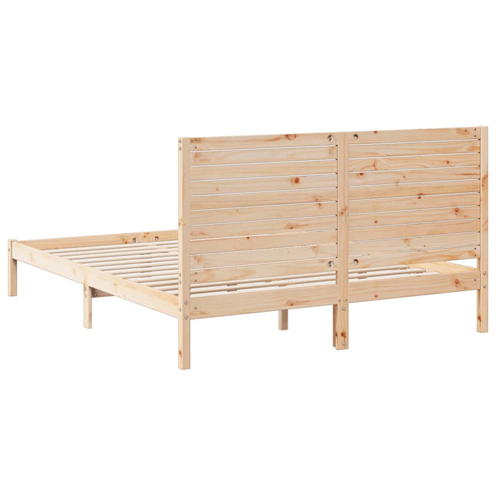 vidaXL Giroletto Extra Lungo senza Materasso 140x210 cm Legno Massello