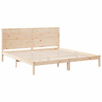 vidaXL Giroletto Extra Lungo senza Materasso 180x210 cm Legno Massello
