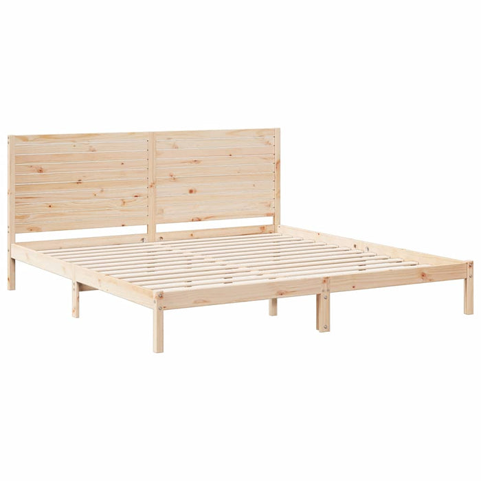 vidaXL Giroletto Extra Lungo senza Materasso 180x210 cm Legno Massello