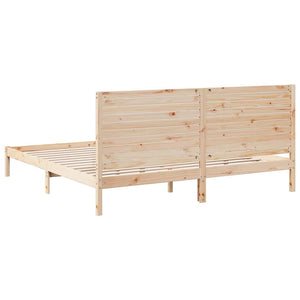 vidaXL Giroletto Extra Lungo senza Materasso 180x210 cm Legno Massello