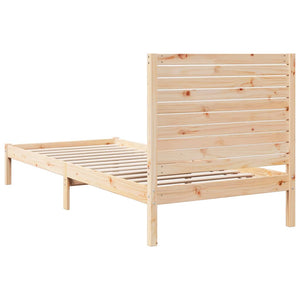 vidaXL Giroletto Extra Lungo senza Materasso 90x220 cm Legno Massello