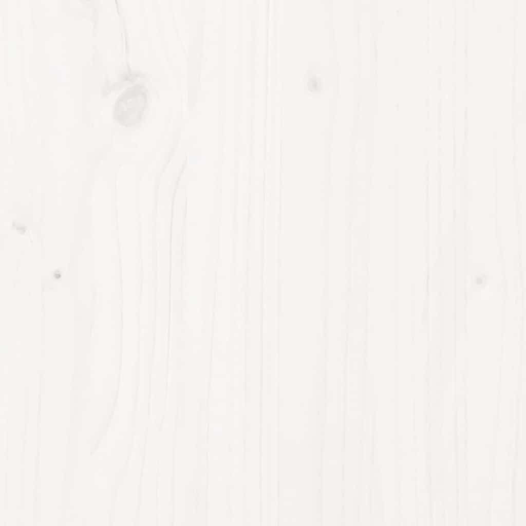 vidaXL Giroletto Extra Lungo senza Materasso Bianco 140x220cm Massello