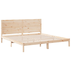 vidaXL Giroletto Extra Lungo senza Materasso 180x220 cm Legno Massello