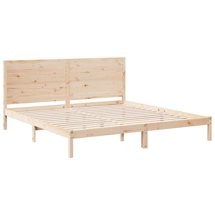 vidaXL Giroletto Extra Lungo senza Materasso 180x220 cm Legno Massello