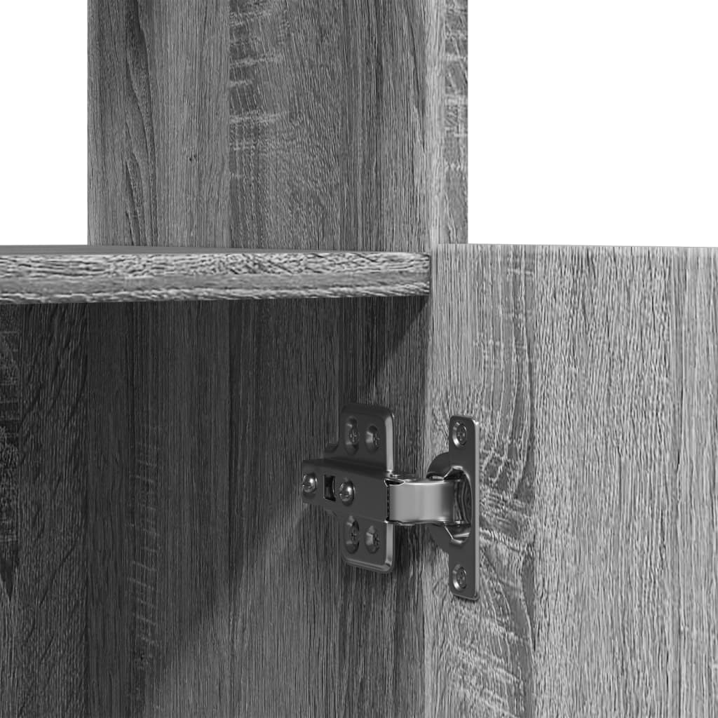 vidaXL Credenza Grigio Sonoma 63x33x180 cm in Truciolato