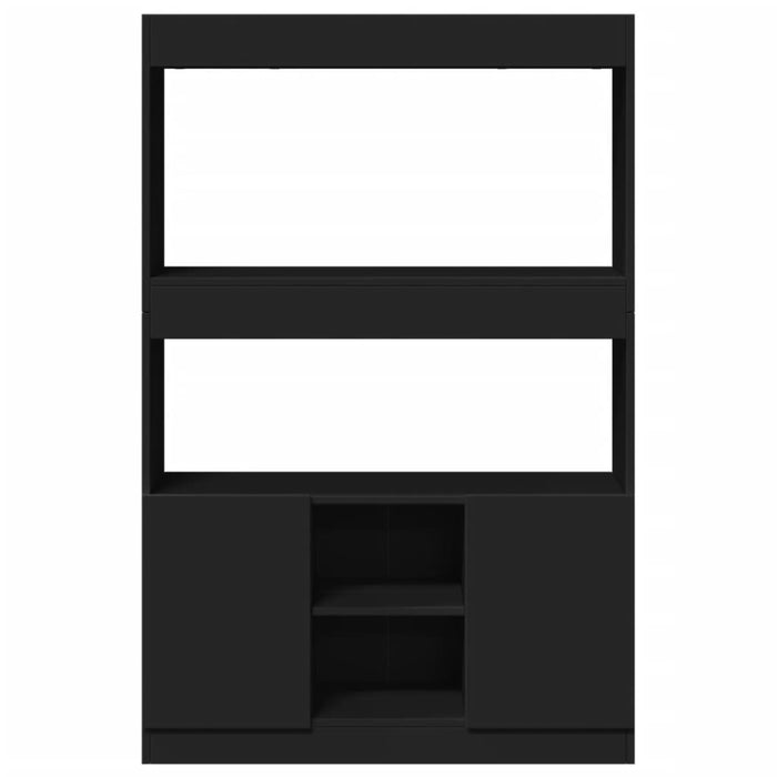 vidaXL Credenza Nera 92x33x140 cm in Legno Multistrato