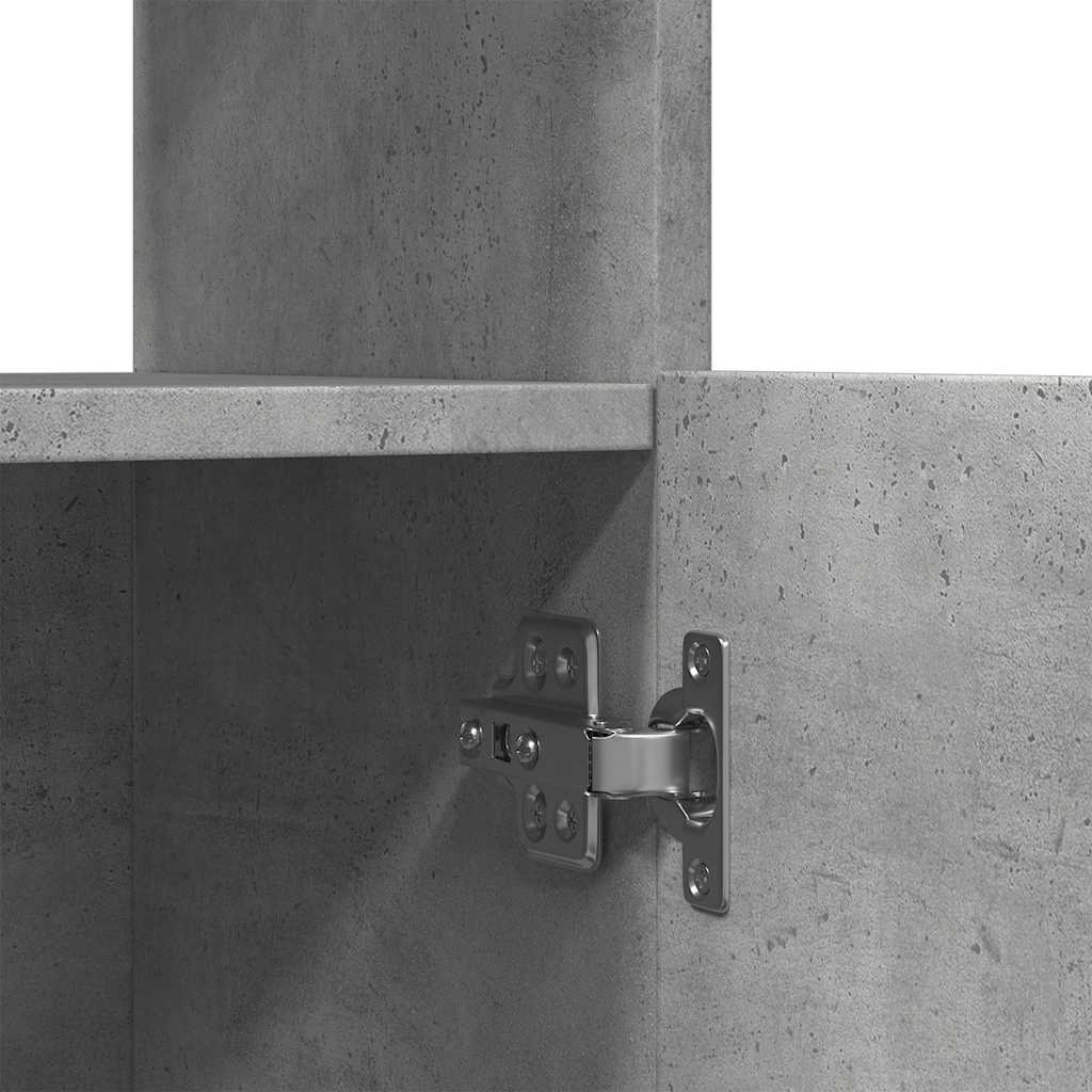 vidaXL Credenza Grigio Cemento 92x33x140 cm in Legno Multistrato