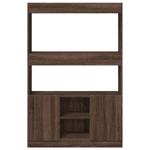 Credenza-Buffet-Armadio da cucina Rovere Marrone 92x33x140 cm in Legno Multistrato