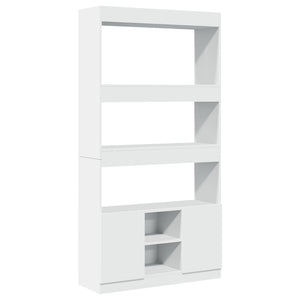 vidaXL Credenza Bianca 92x33x180 cm in Legno Multistrato