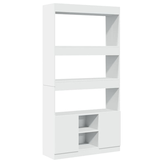 vidaXL Credenza Bianca 92x33x180 cm in Legno Multistrato