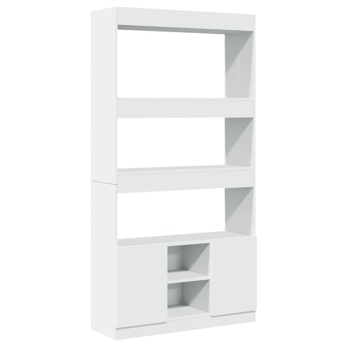 vidaXL Credenza Bianca 92x33x180 cm in Legno Multistrato