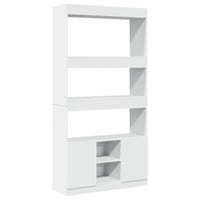 Credenza-Buffet-Armadio da cucina Bianca 92x33x180 cm in Legno Multistrato