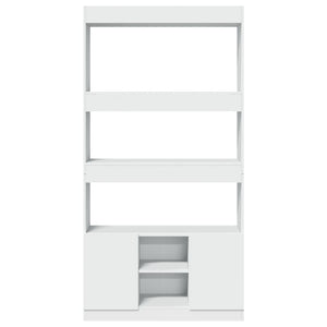 vidaXL Credenza Bianca 92x33x180 cm in Legno Multistrato