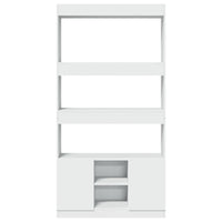 Credenza-Buffet-Armadio da cucina Bianca 92x33x180 cm in Legno Multistrato