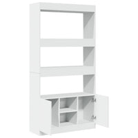 Credenza-Buffet-Armadio da cucina Bianca 92x33x180 cm in Legno Multistrato