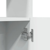 vidaXL Credenza Bianca 92x33x180 cm in Legno Multistrato