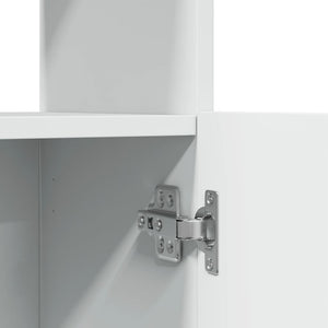 vidaXL Credenza Bianca 92x33x180 cm in Legno Multistrato