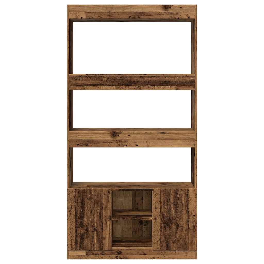 vidaXL Credenza Legno Antico 92x33x180 cm in Legno Multistrato