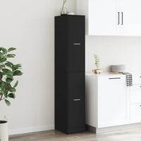 Armadietto da Farmacia Nero 30x41x174,5 cm in Truciolato 3309628