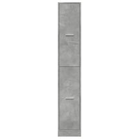 vidaXL Armadietto da Farmacia Grigio Cemento 30x41x174,5 cm Truciolato