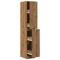 Armadietto da Farmacia Rovere 30x41x174,5 cm in Truciolato