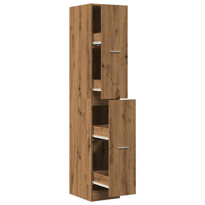 Armadietto da Farmacia Rovere 30x41x174,5 cm in Truciolato