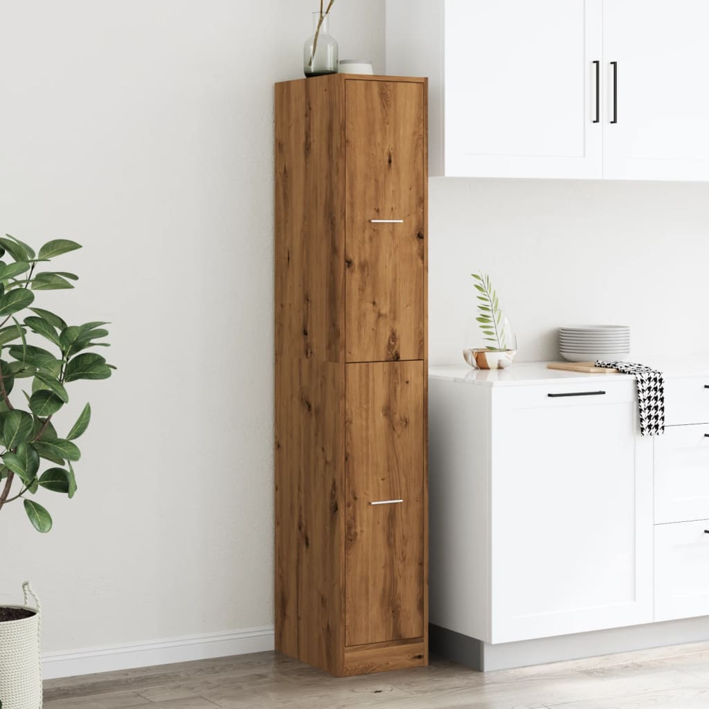 Armadietto da Farmacia Rovere 30x41x174,5 cm in Truciolato