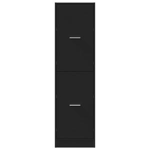 Armadietto da Farmacia Nero 40x41x144,5 cm in Truciolato 3309637