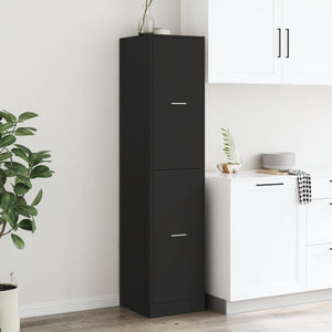 Armadietto da Farmacia Nero 40x41x174,5 cm in Truciolato 3309646