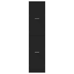 Armadietto da Farmacia Nero 40x41x174,5 cm in Truciolato 3309646