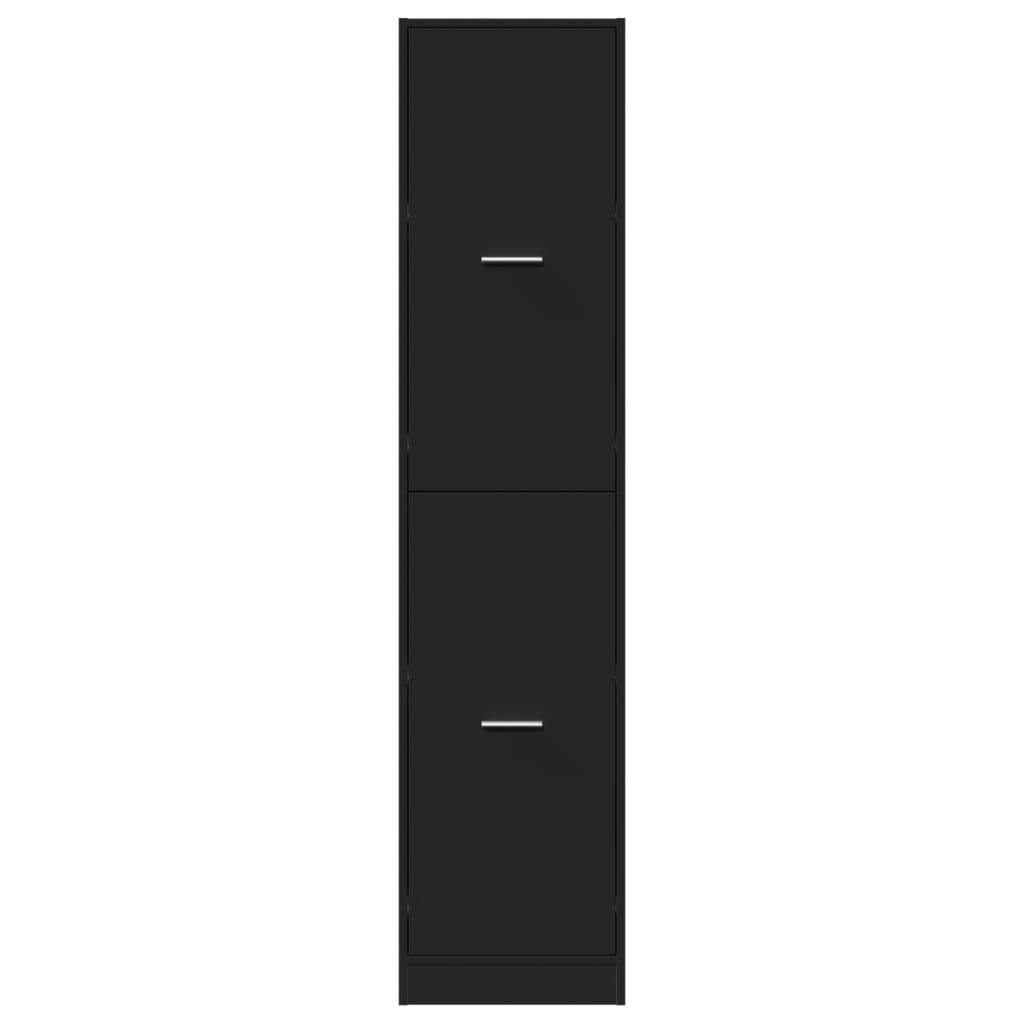 vidaXL Armadietto da Farmacia Nero 40x41x174,5 cm in Truciolato