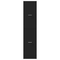 vidaXL Armadietto da Farmacia Nero 40x41x174,5 cm in Truciolato