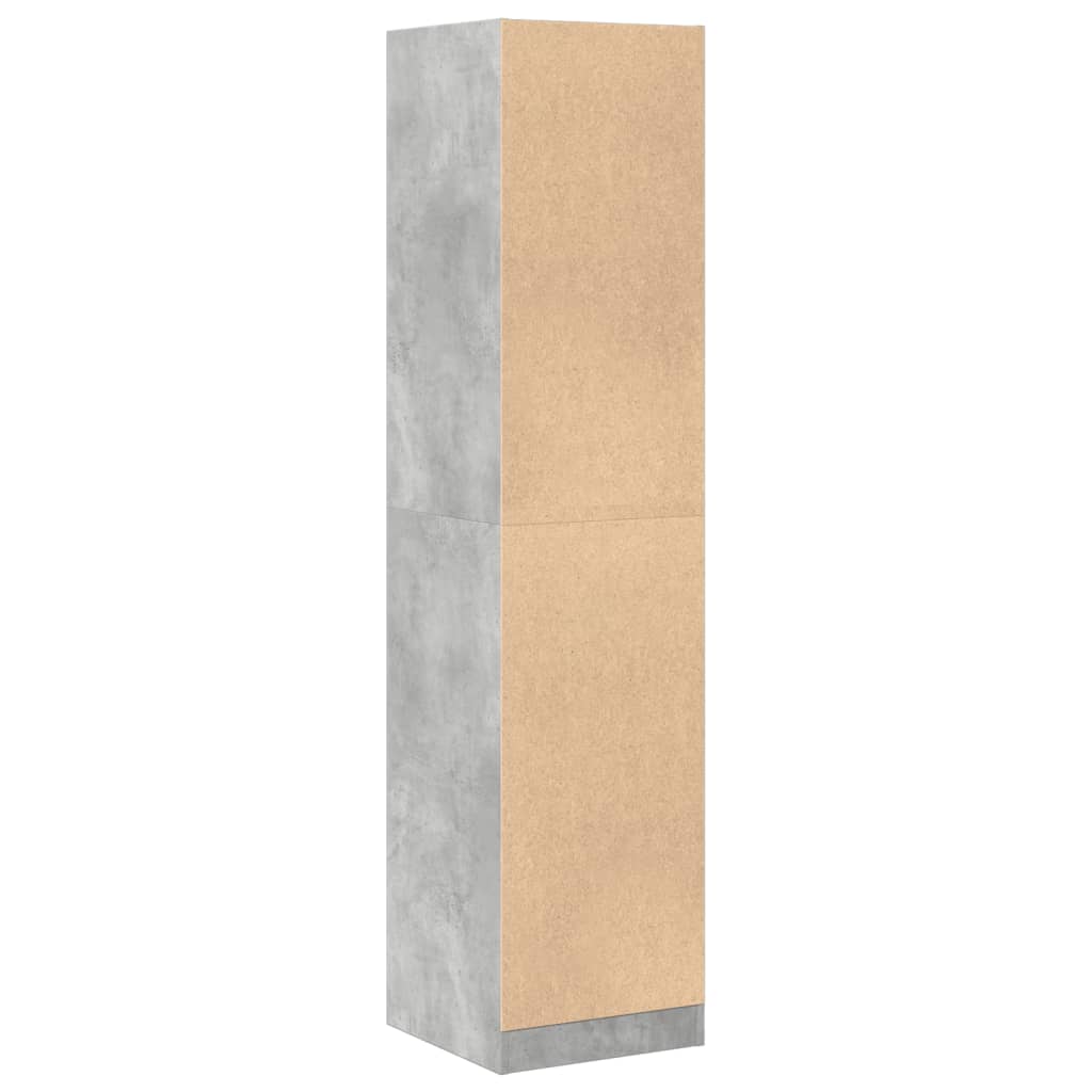 Armadietto da Farmacia Grigio Cemento 40x41x174,5 cm Truciolato