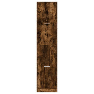 Armadietto da Farmacia Rovere Fumo 40x41x174,5 cm in Truciolato