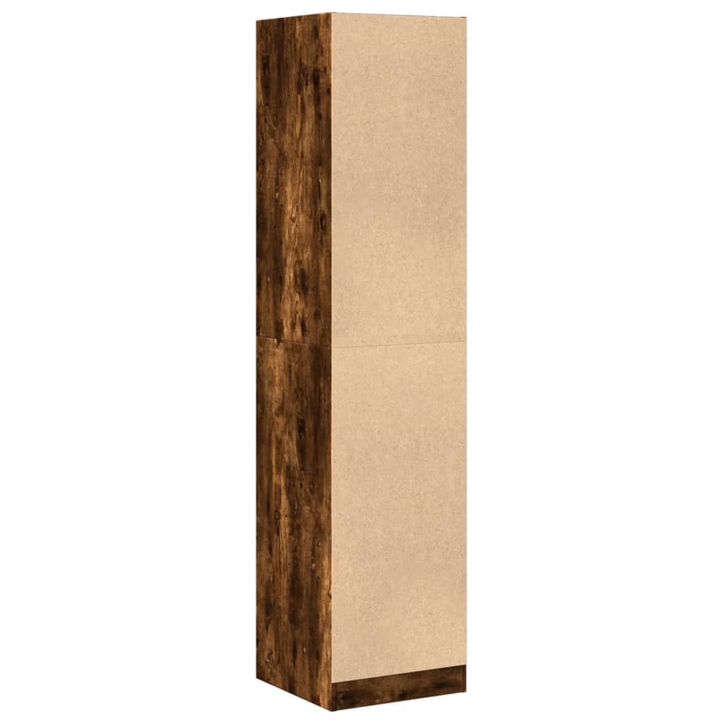 Armadietto da Farmacia Rovere Fumo 40x41x174,5 cm in Truciolato